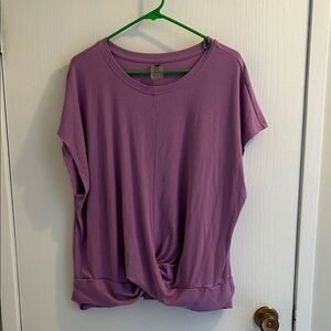 Casual Lavender Short Sleeve Women's Top